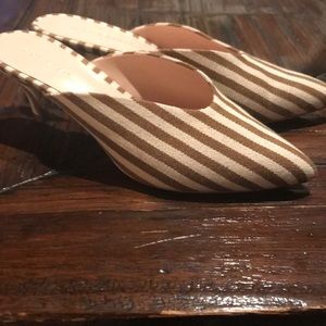 Loeffler Randall striped kitten heels